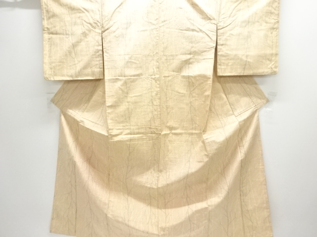 JAPANESE KIMONO / ANTIQUE KIMONO / SILK / TOKAMACHI TSUMUGI / WOVEN TREES